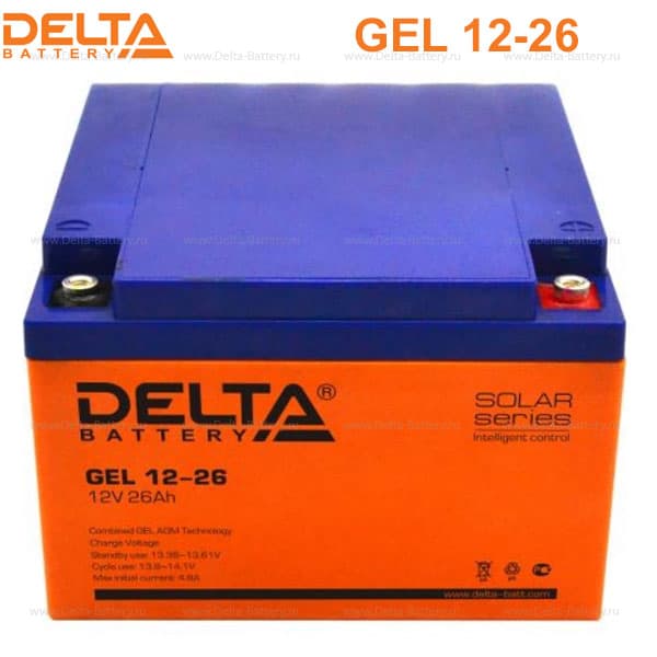 Аккумуляторная батарея Delta GEL 12-26 в Аккумуляторная батарея Delta GEL 12-26 в